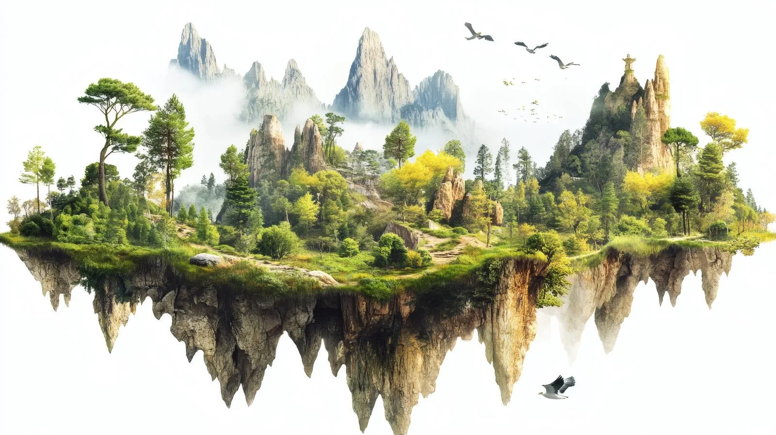 Exotic alien world landscape, isolated on white — free download from Dotvec