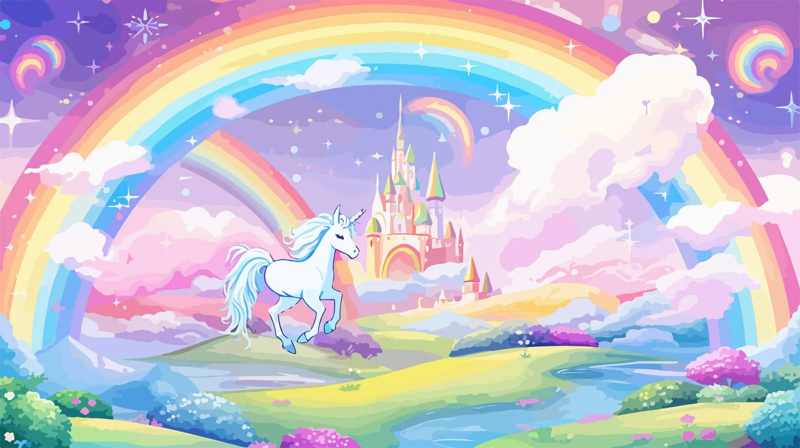 Fantasy Rainbow Hologram World Background — free download from Dotvec