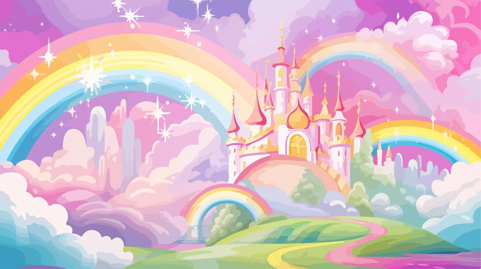 Enchanted Rainbow Hologram Background — free download from Dotvec