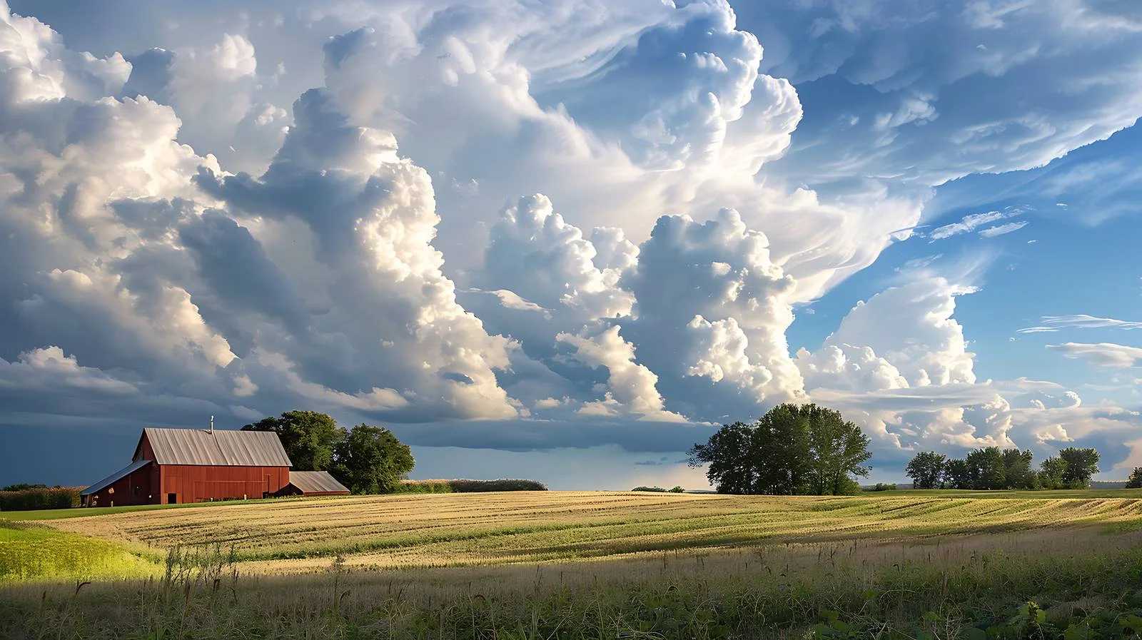 Sweeping Summer Skies Over Farmland — free download from Dotvec