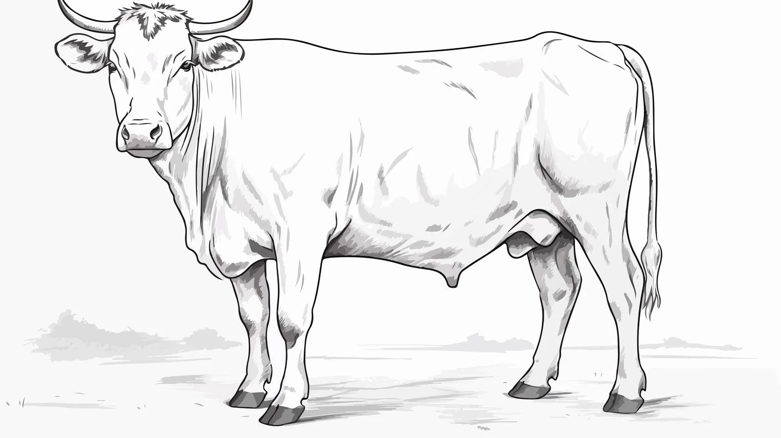 Hand-drawn Cow Sketch for Livestock — free download from Dotvec