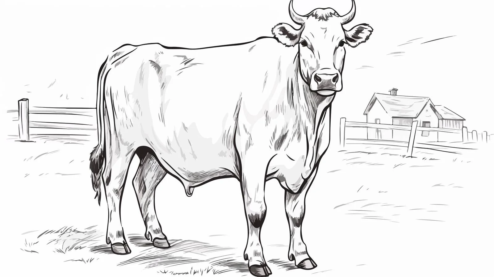 Cow Sketch Illustration Livestock — free download from Dotvec