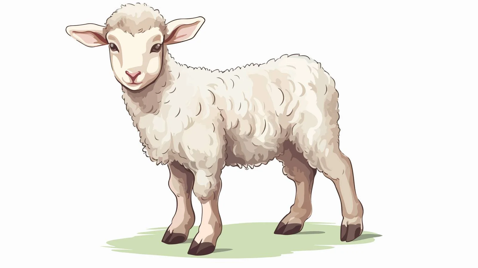 Hand-Drawn Cute Lamb Vector Illustration — free download from Dotvec