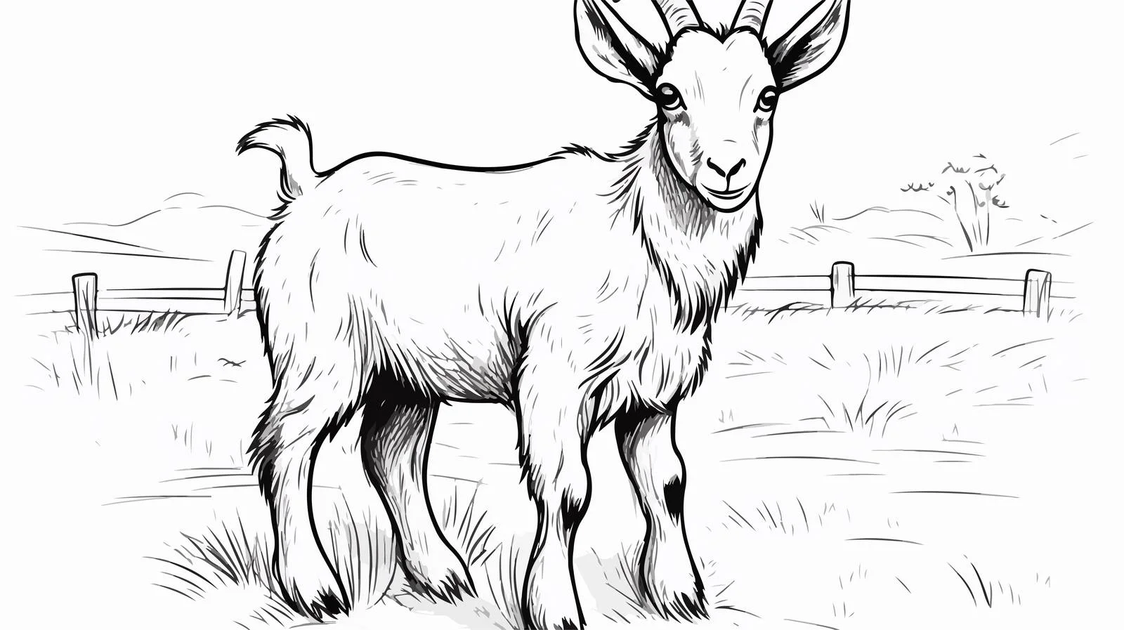 Hand-Drawn Goat Kid Sketch Vector Illustration — free download from Dotvec