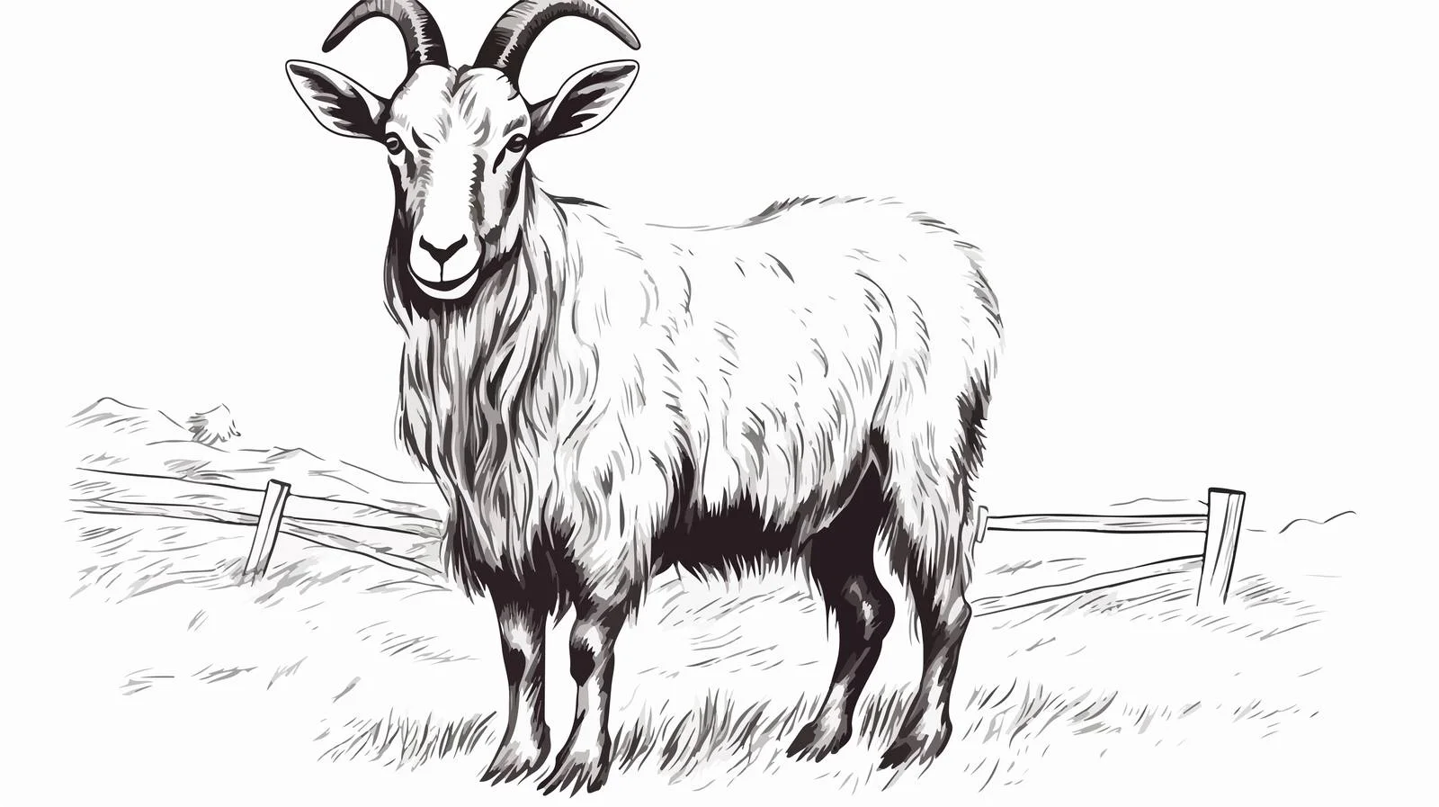 Farm Animal Portrait Sketch — free download from Dotvec