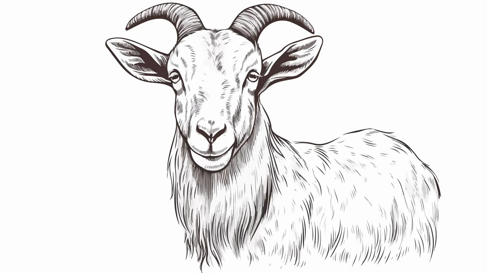 Farm Animal Portrait Sketch — free download from Dotvec