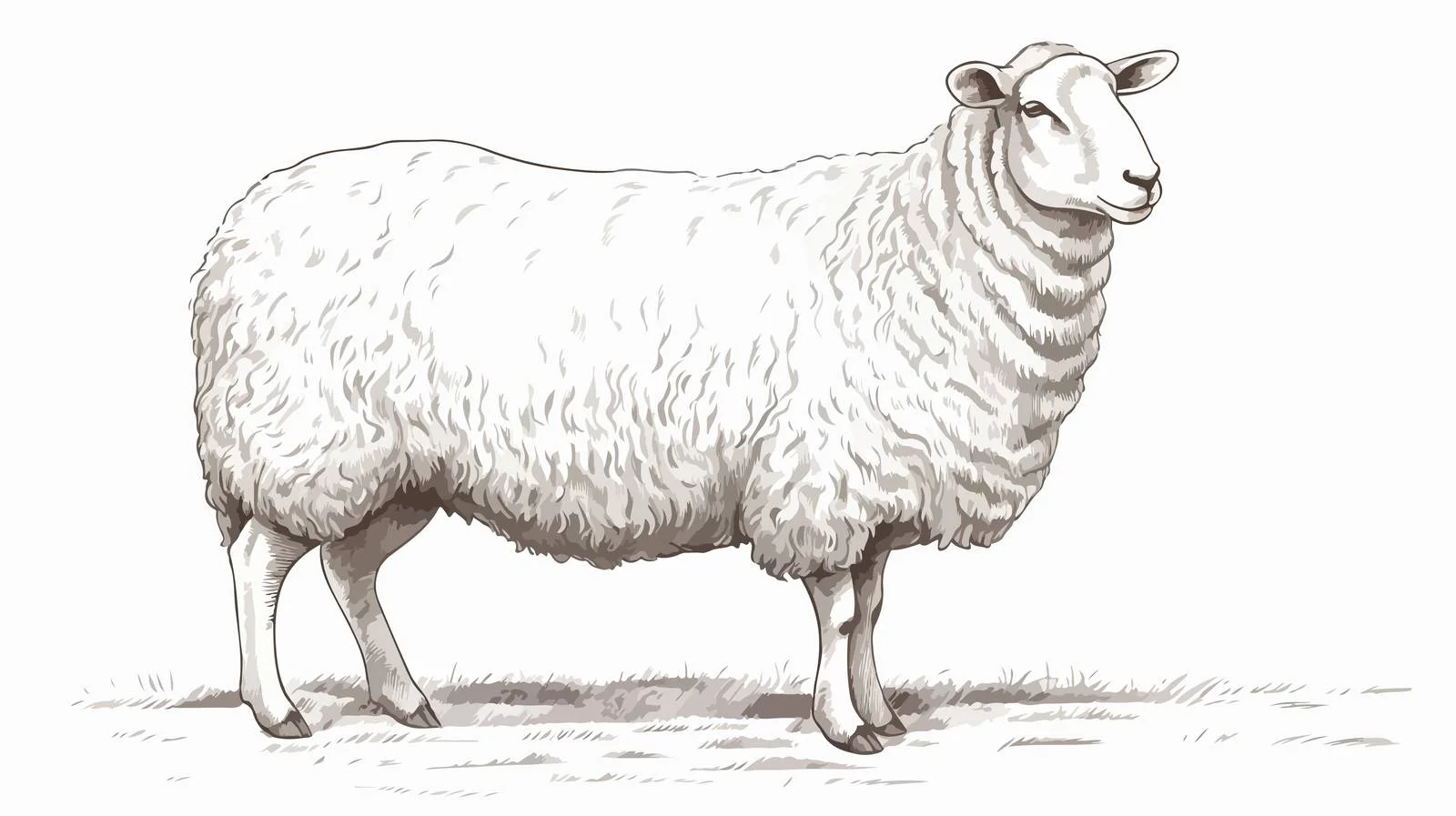 Hand-Drawn Sheep Sketch for Farming Illustration — free download from Dotvec