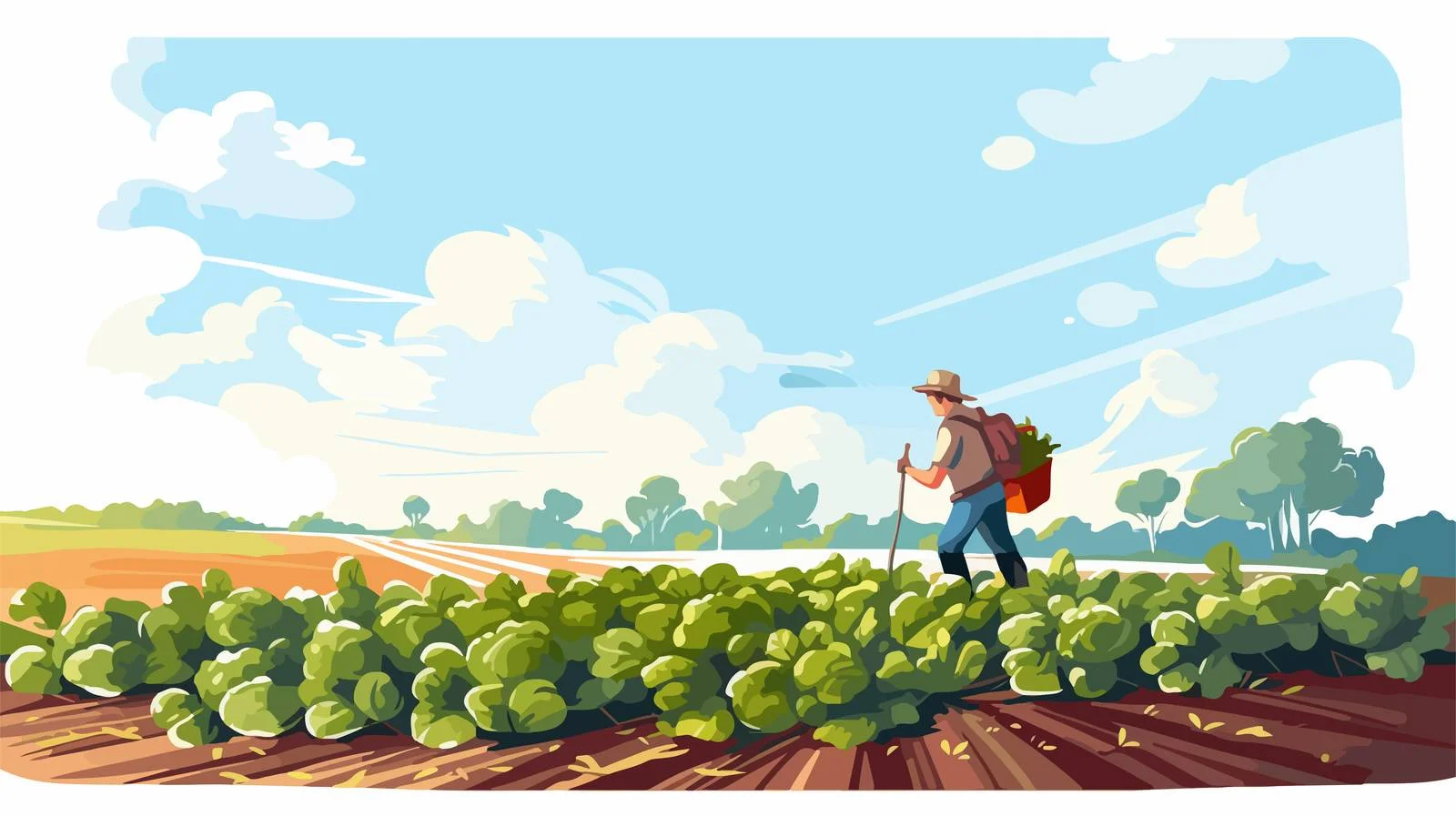 Harvest Collection in Agriculture Field — free download from Dotvec