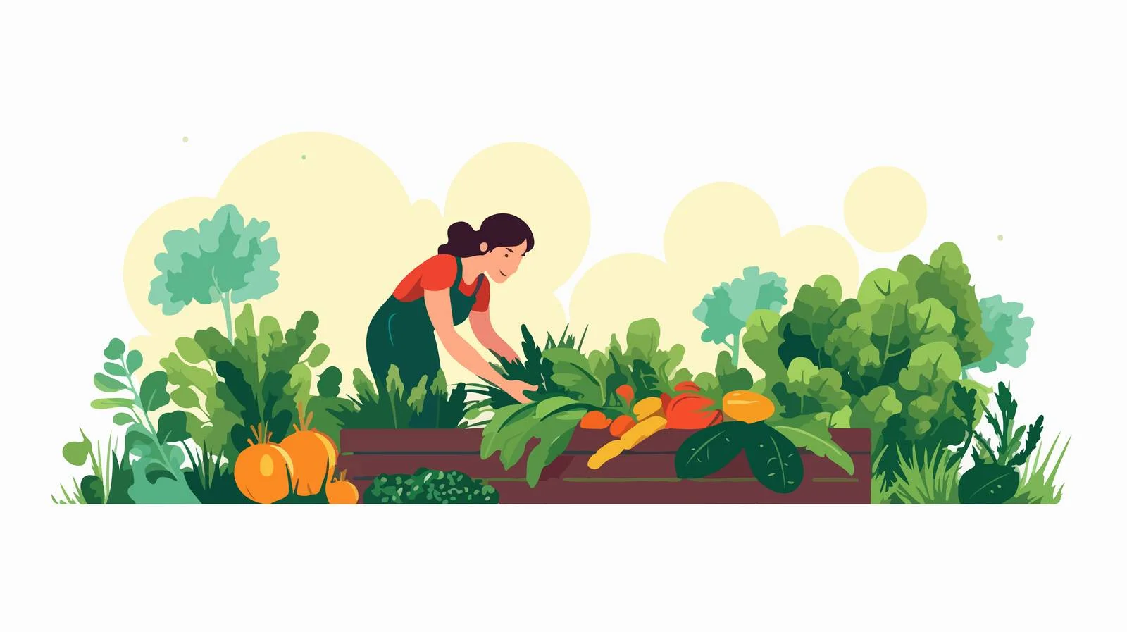 Harvesting carrots: Farmer gathering fresh produce — free download from Dotvec