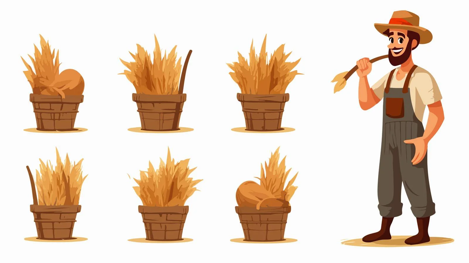 Professional Farmer in White Isolation Studio — free download from Dotvec