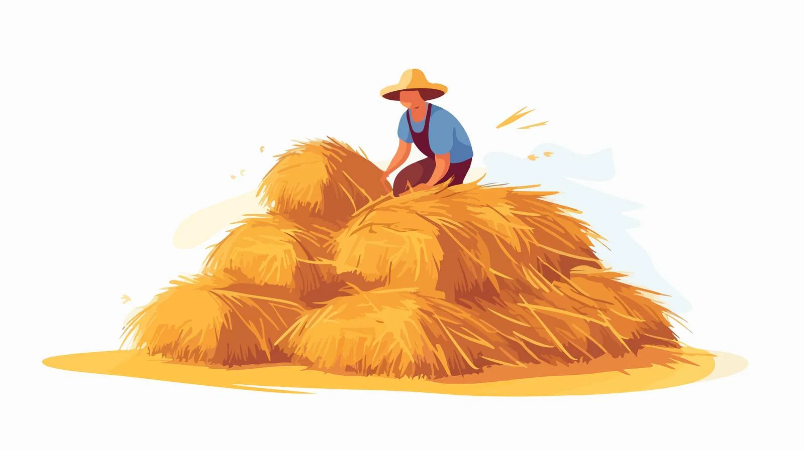 Harvesting Haystack: Vector Art — free download from Dotvec