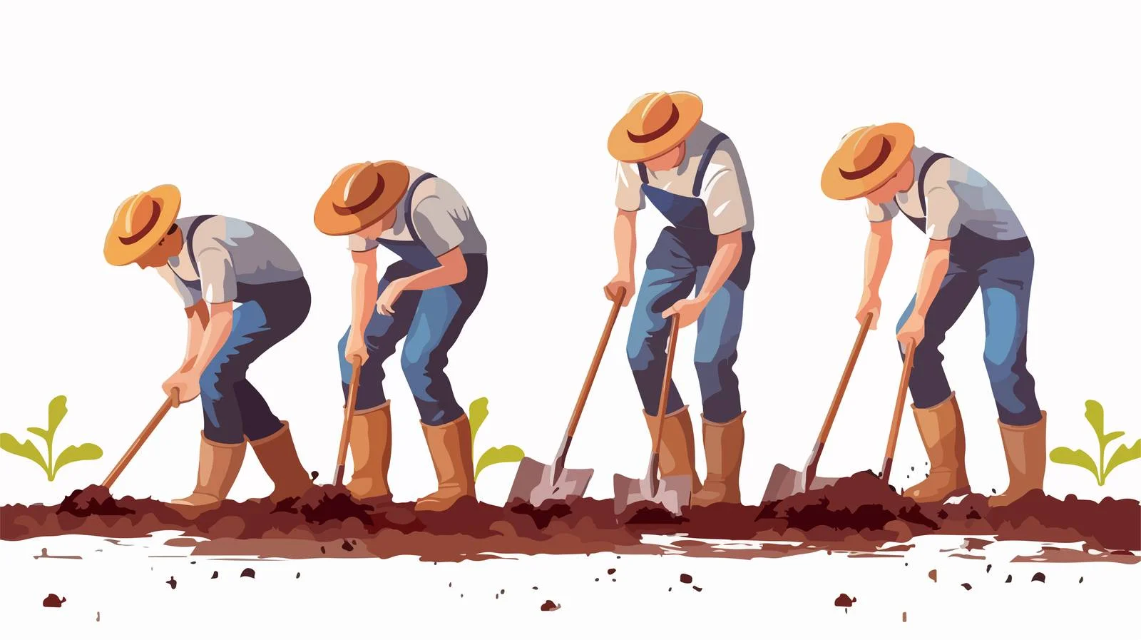 Soil Preparation with Shovels — free download from Dotvec