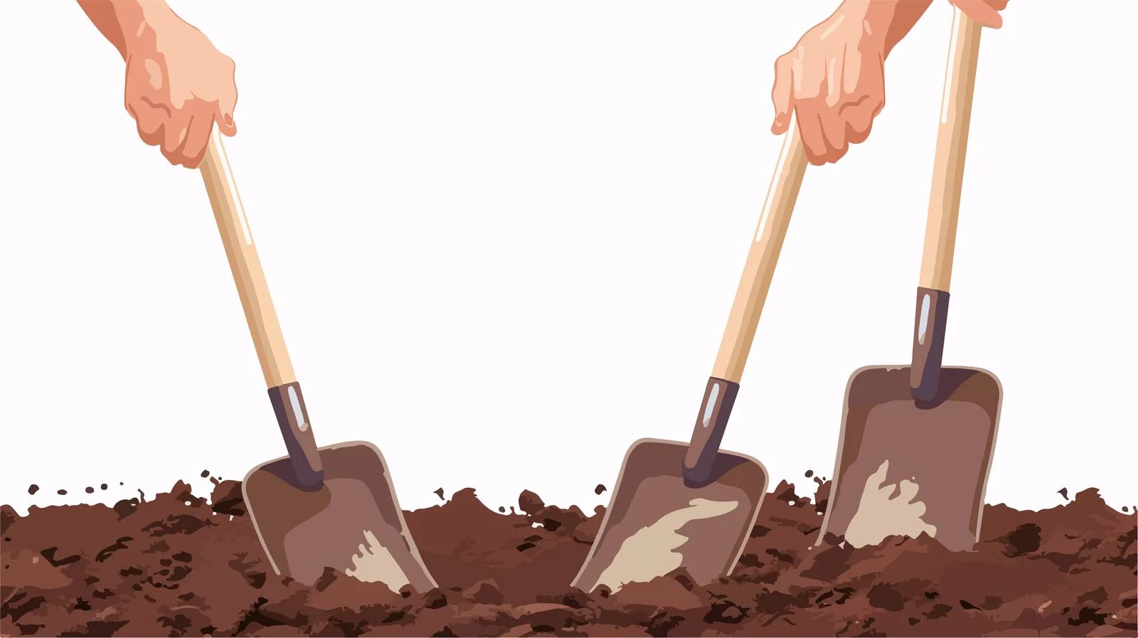 Soil Preparation with Shovels — free download from Dotvec