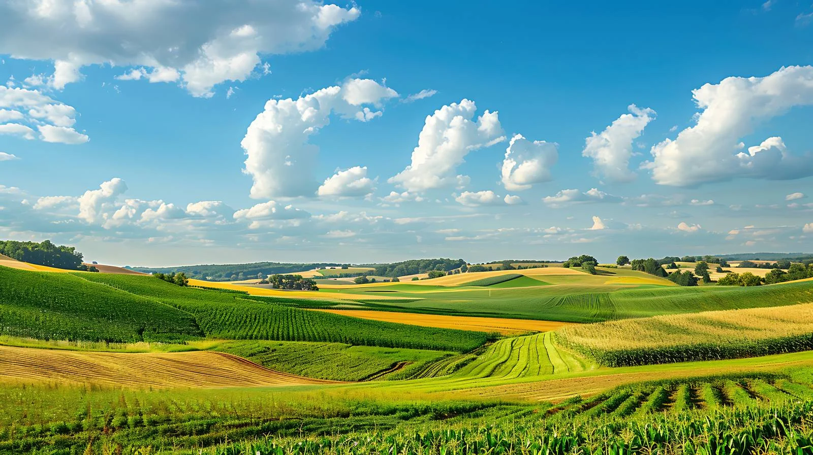 Idyllic Corn and Soybean Fields Under Sun — free download from Dotvec