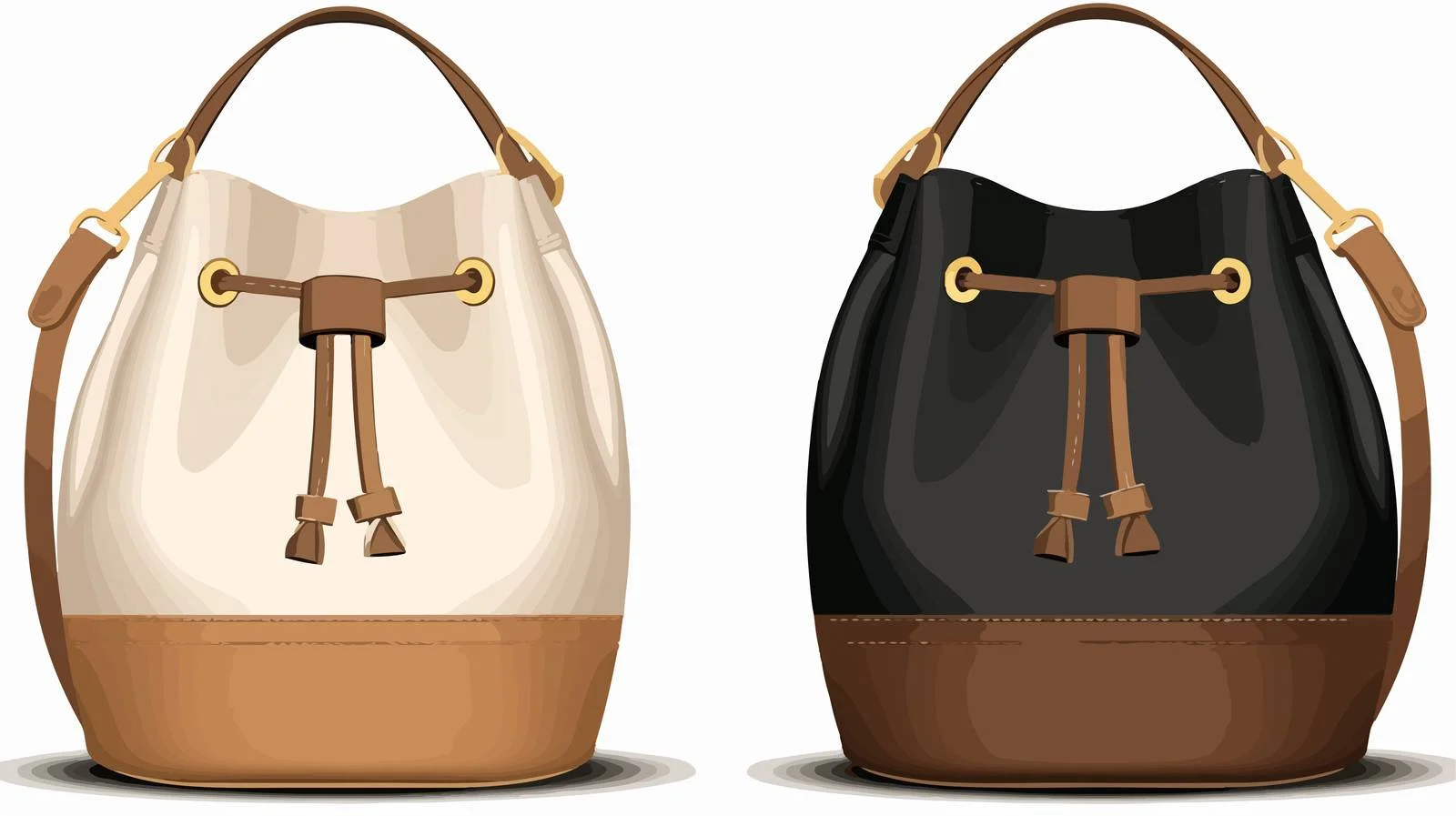 Elegant Bucket Bag with Adjustable Strap — free download from Dotvec