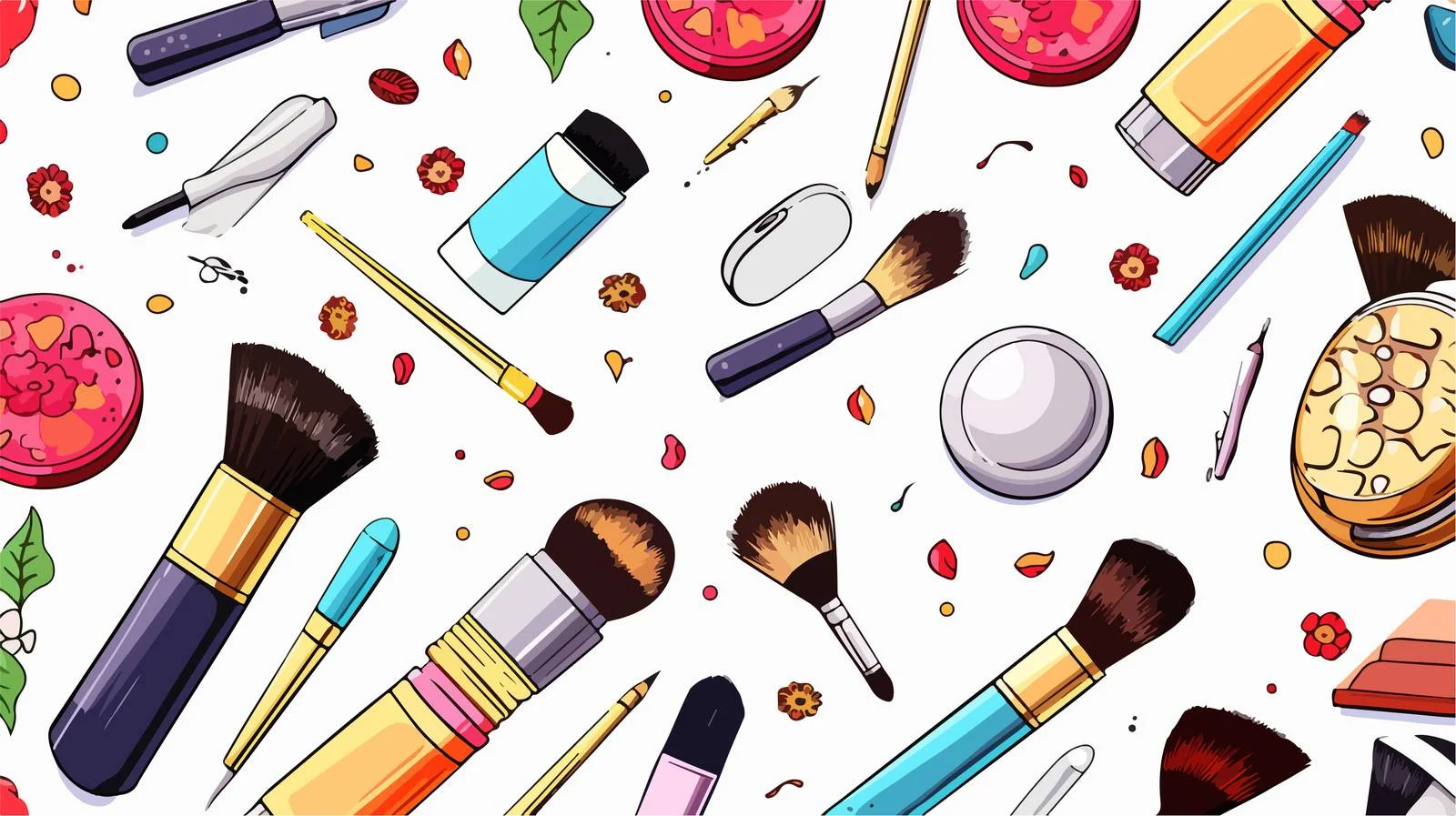 Elegant Cosmetic Fashion Seamless Pattern Design — free download from Dotvec