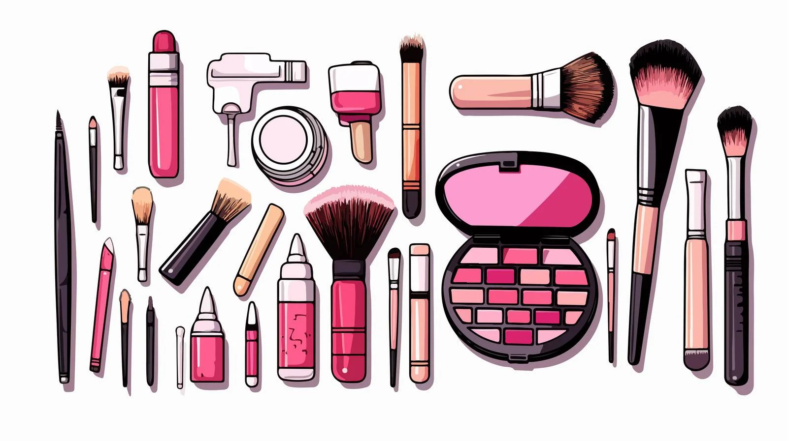 Professional Makeup Tools Collection for Artists — free download from Dotvec