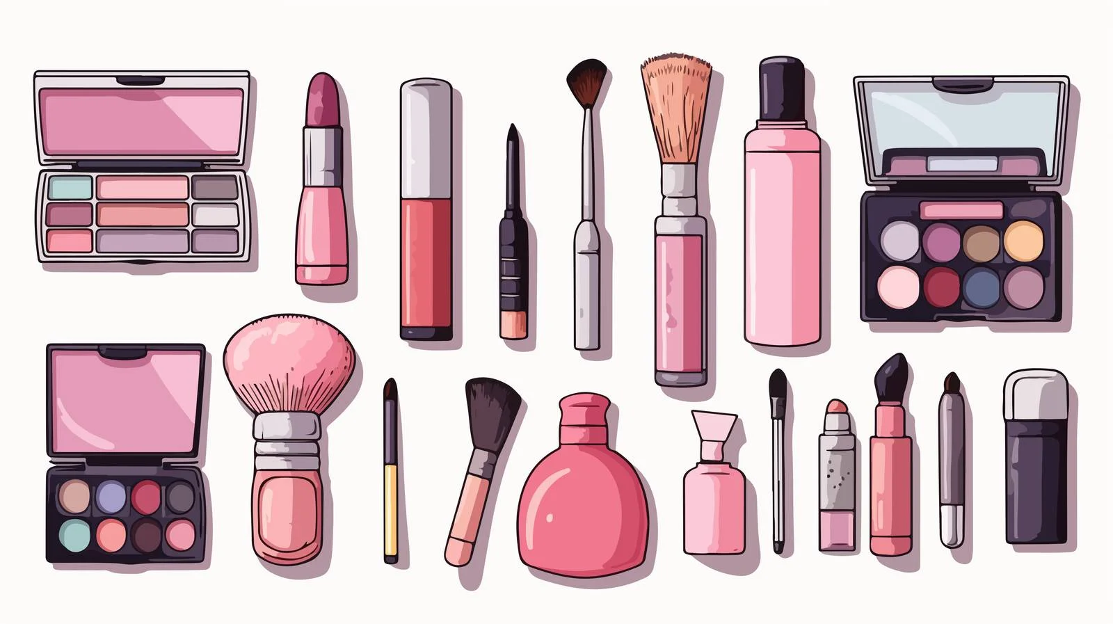 Stylish Cosmetic Collection for Makeup Artists — free download from Dotvec