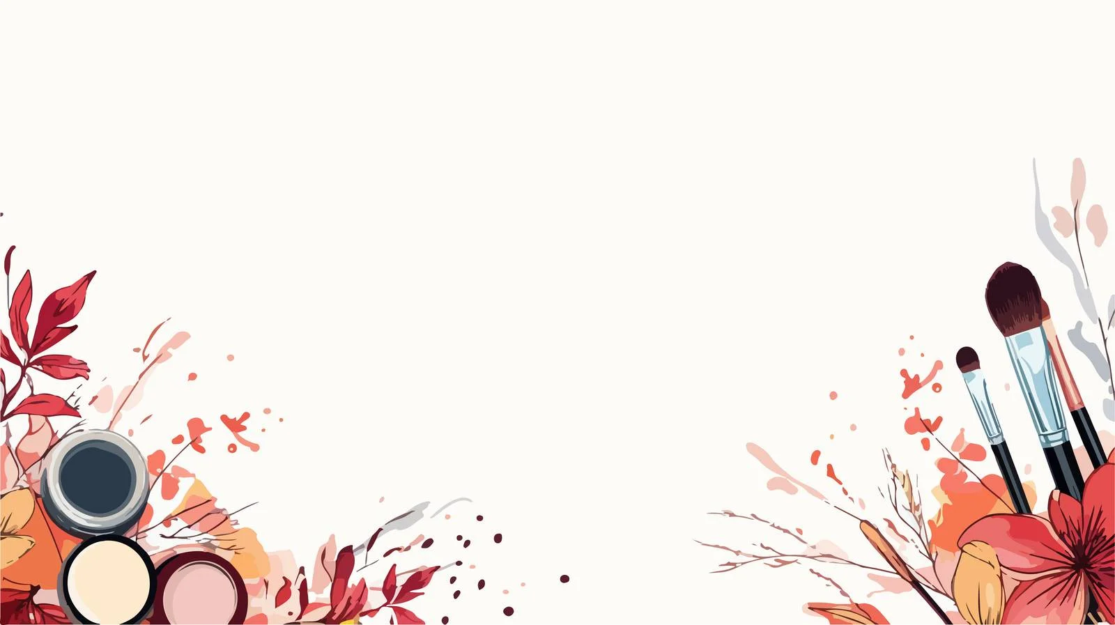 Elegant Cosmetic Square Background with Makeup Art — free download from Dotvec