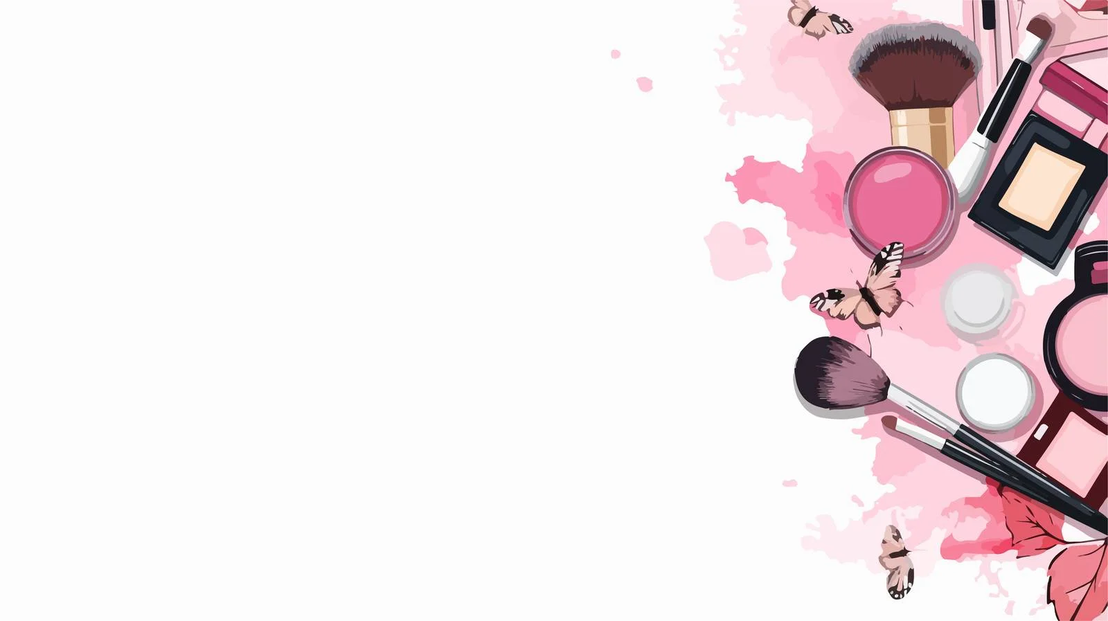 Elegant Cosmetics Square Background with Makeup Art — free download from Dotvec