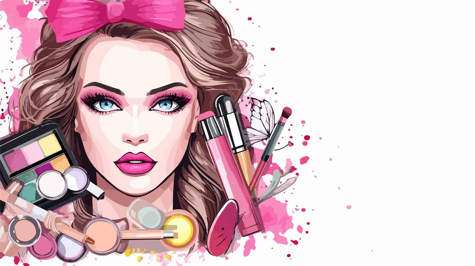 Elegant Beauty Essentials on Square Background — free download from Dotvec