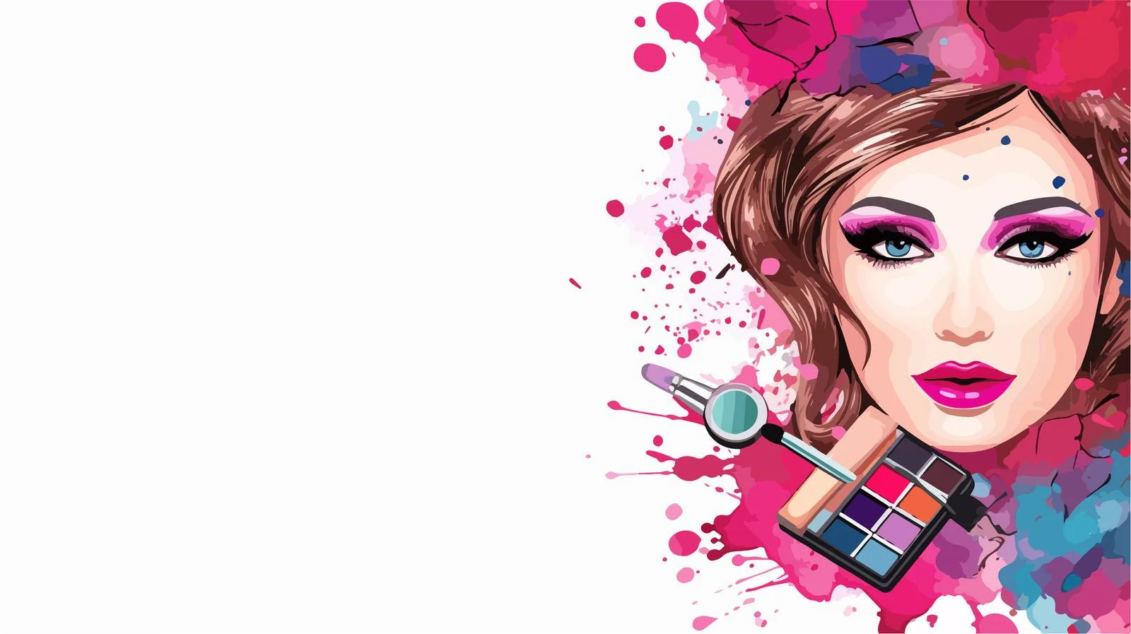 Elegant Beauty Cosmetics Square Makeup Art — free download from Dotvec