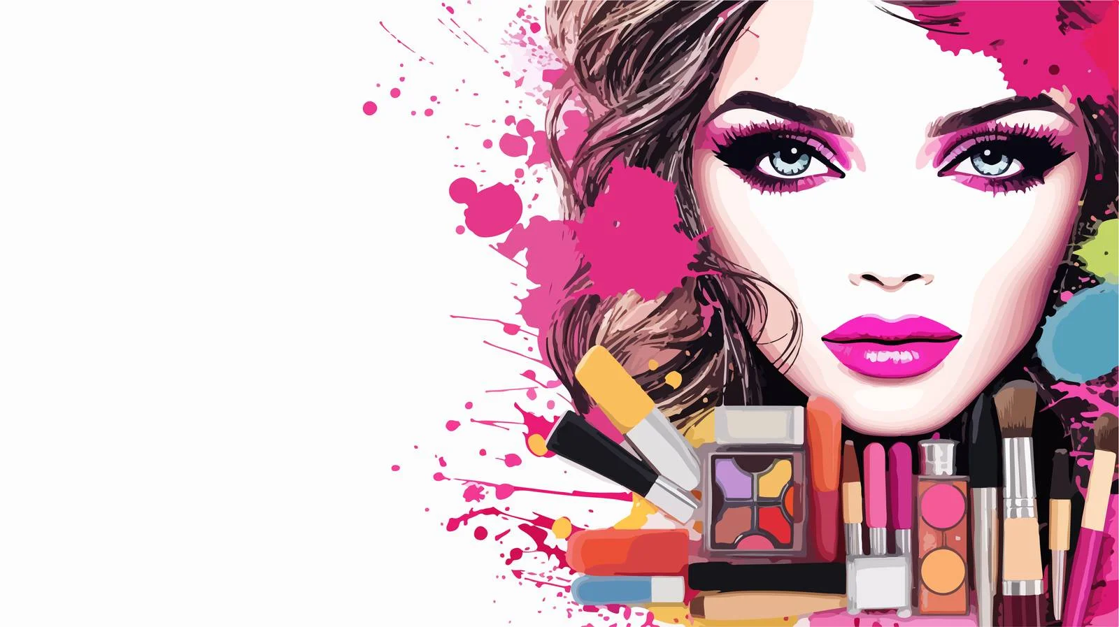 Elegant Cosmetics Square Arrangement Beauty Concept — free download from Dotvec