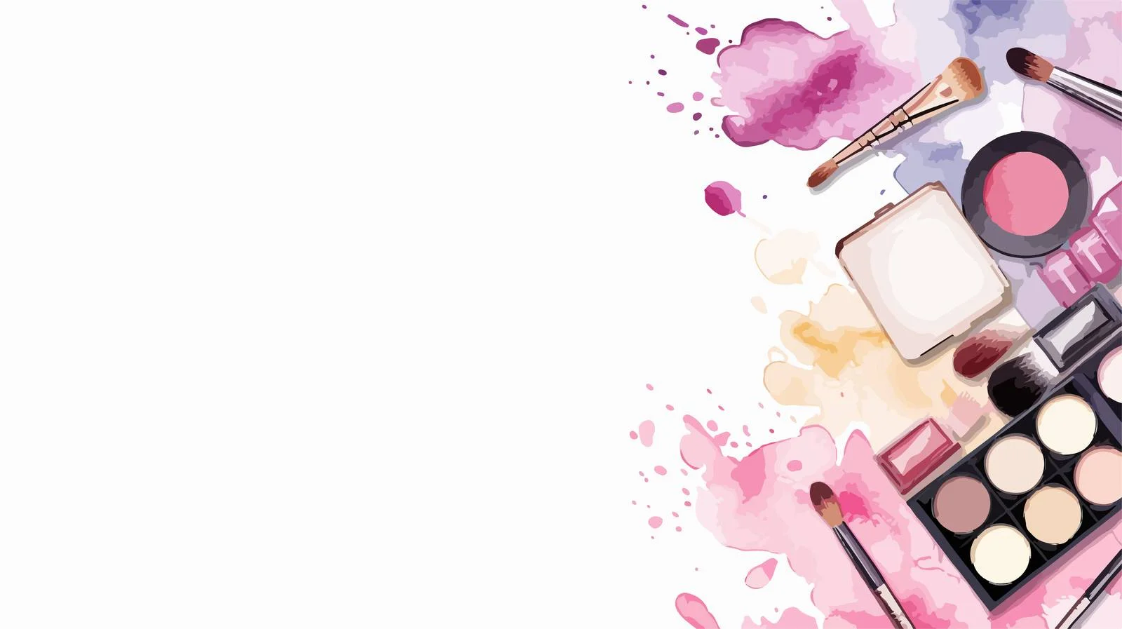 Elegant Cosmetics Square Banner with Makeup Art — free download from Dotvec