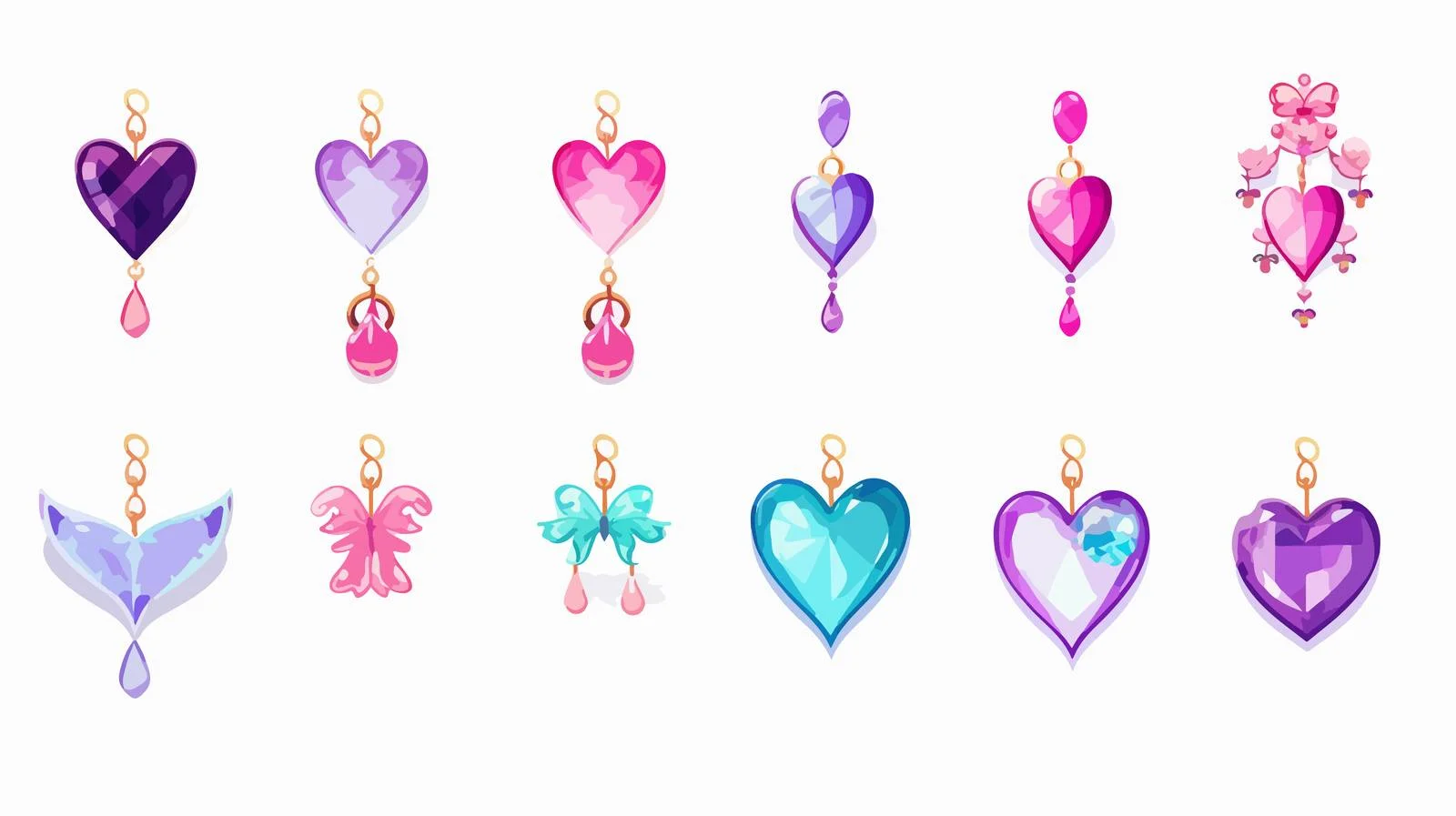 Elegant Earrings Collection: Feminine Fashion Jewelry — free download from Dotvec