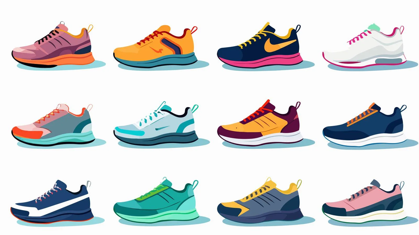 Trendy Athletic Footwear Collection Showcase — free download from Dotvec