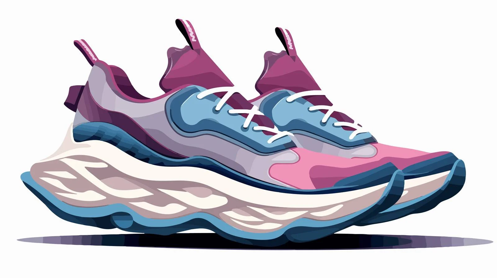 Sporty Lace-Up Fashion Sneakers Design — free download from Dotvec