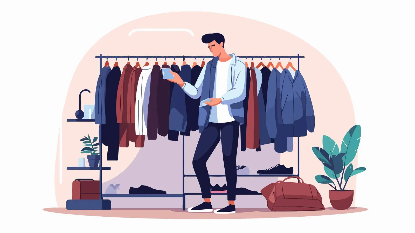 Elegant Stylist Picking Trendy Outfits Collection — free download from Dotvec