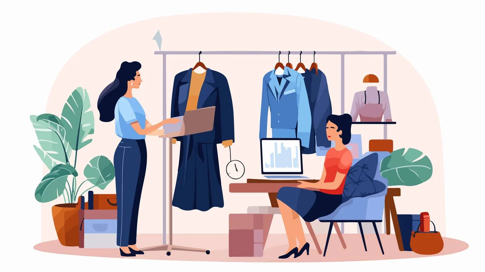 Virtual fashion consultation with stylist online — free download from Dotvec