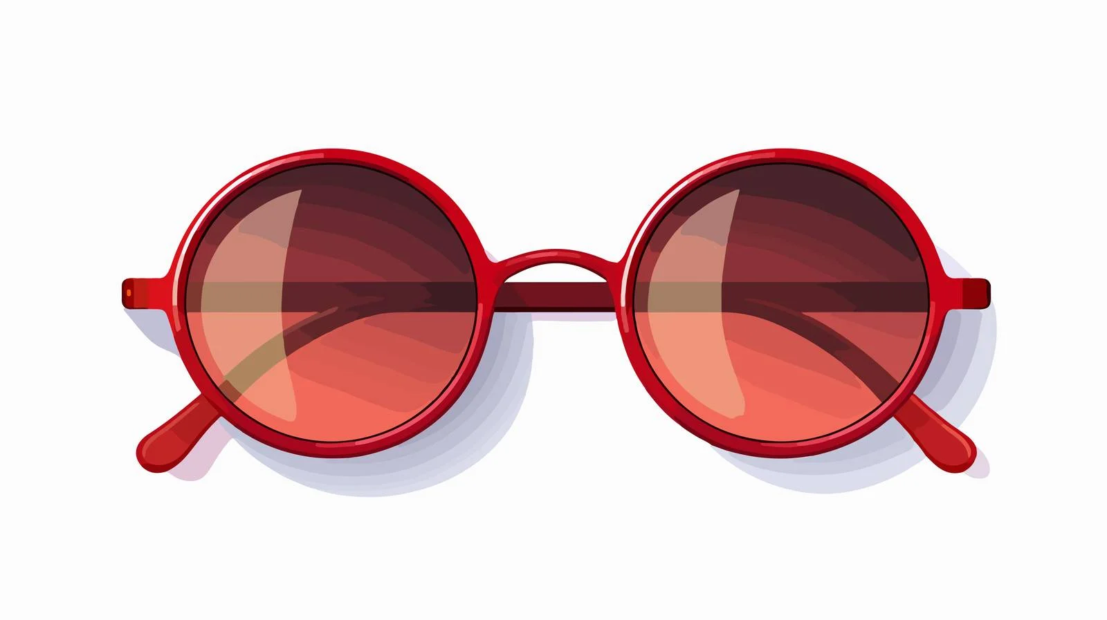 Red Oval Lens Fashion Sunglasses Style — free download from Dotvec