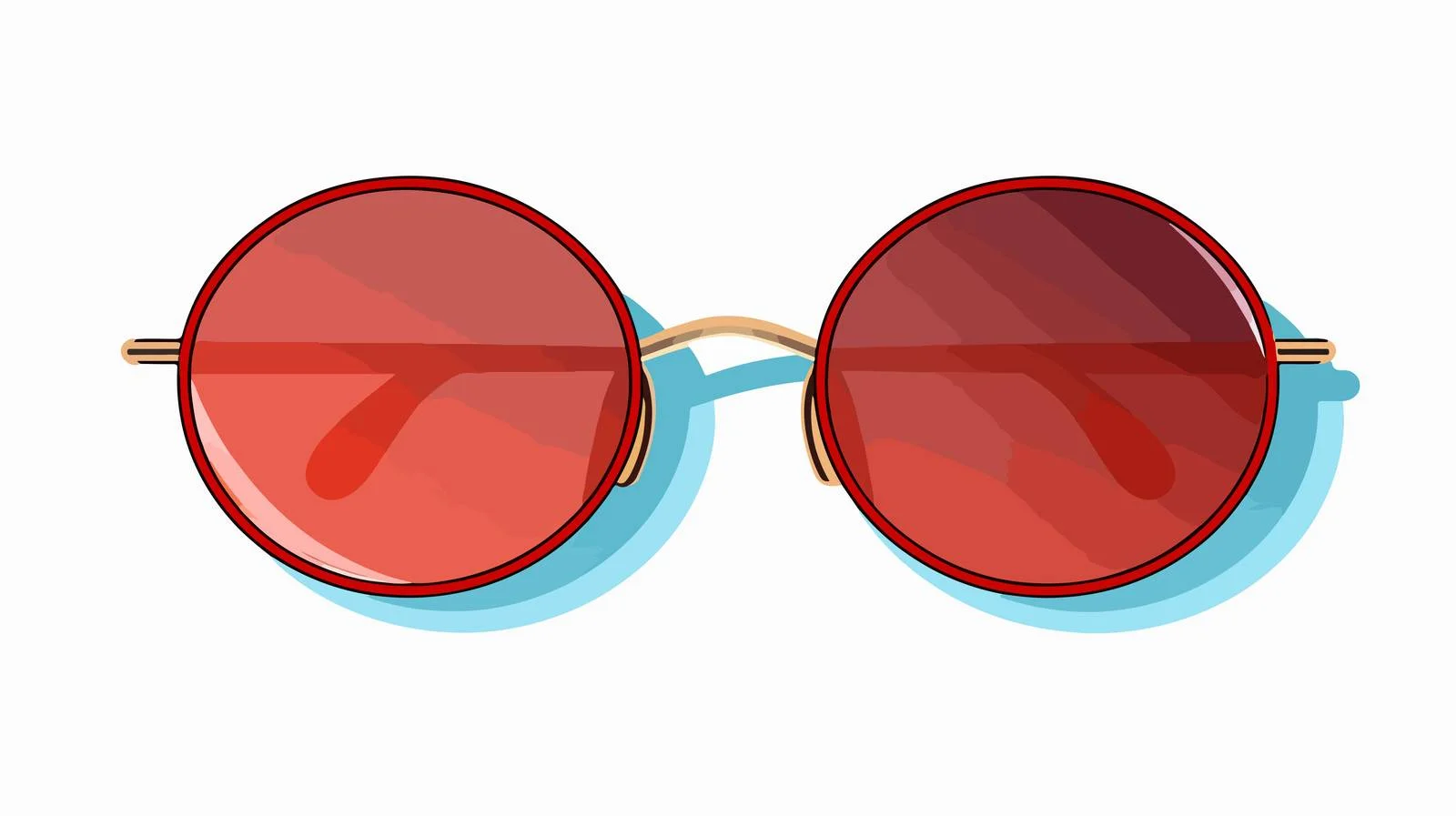 Elegant Oval Lens Red Fashion Sunglasses — free download from Dotvec
