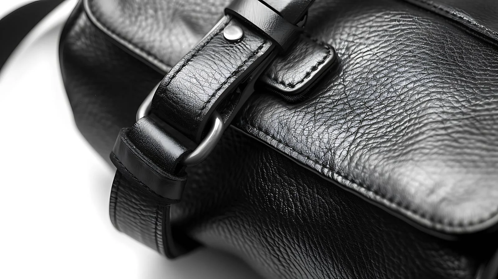 Sophisticated Black Leather Men's Bag Design — free download from Dotvec