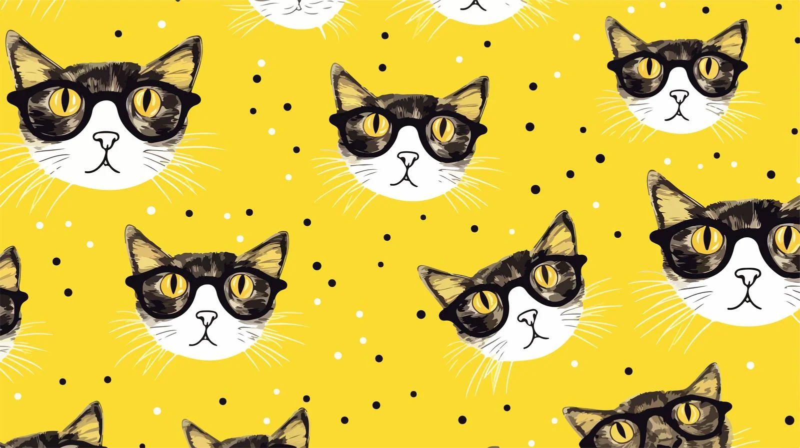 Chic Monochrome Eyewear Seamless Design — free download from Dotvec