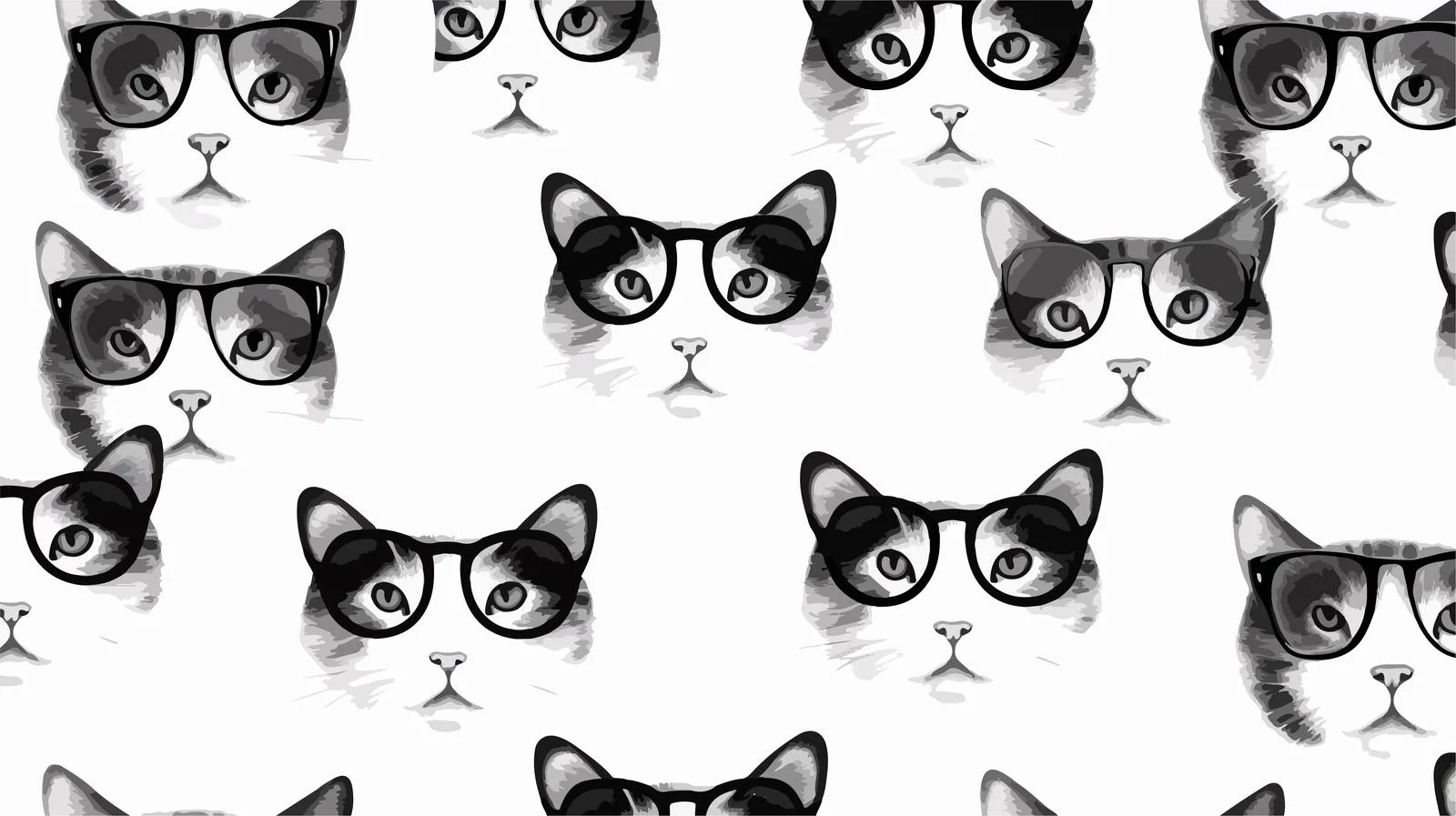 Chic Cat Eye Glasses Seamless Design — free download from Dotvec