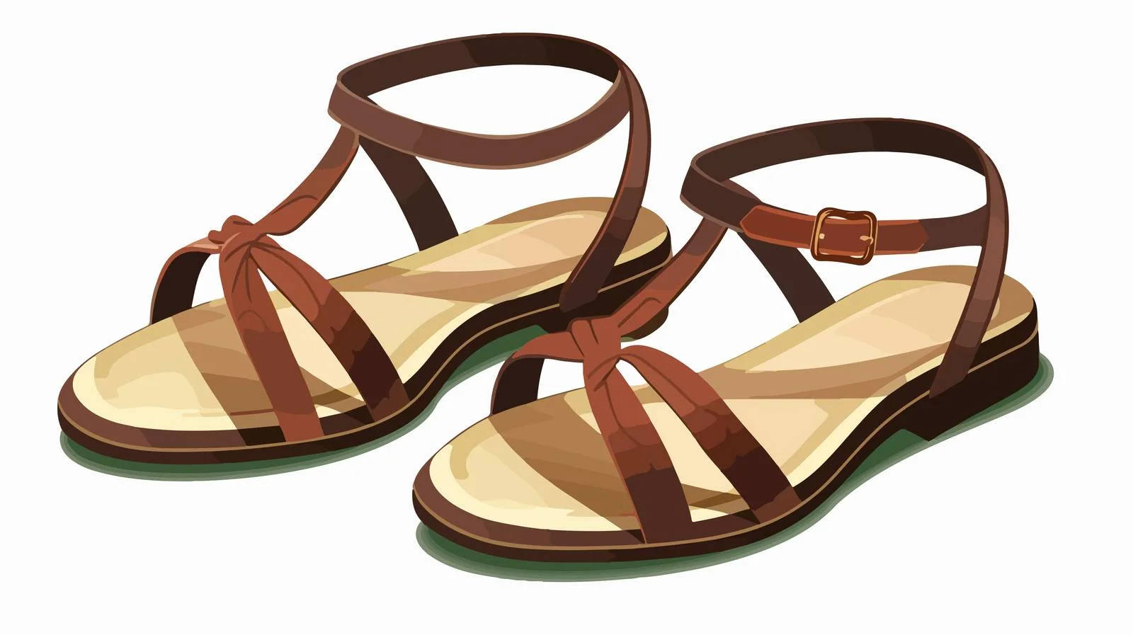 Elegant Woman Wearing Urban Strap Sandals — free download from Dotvec