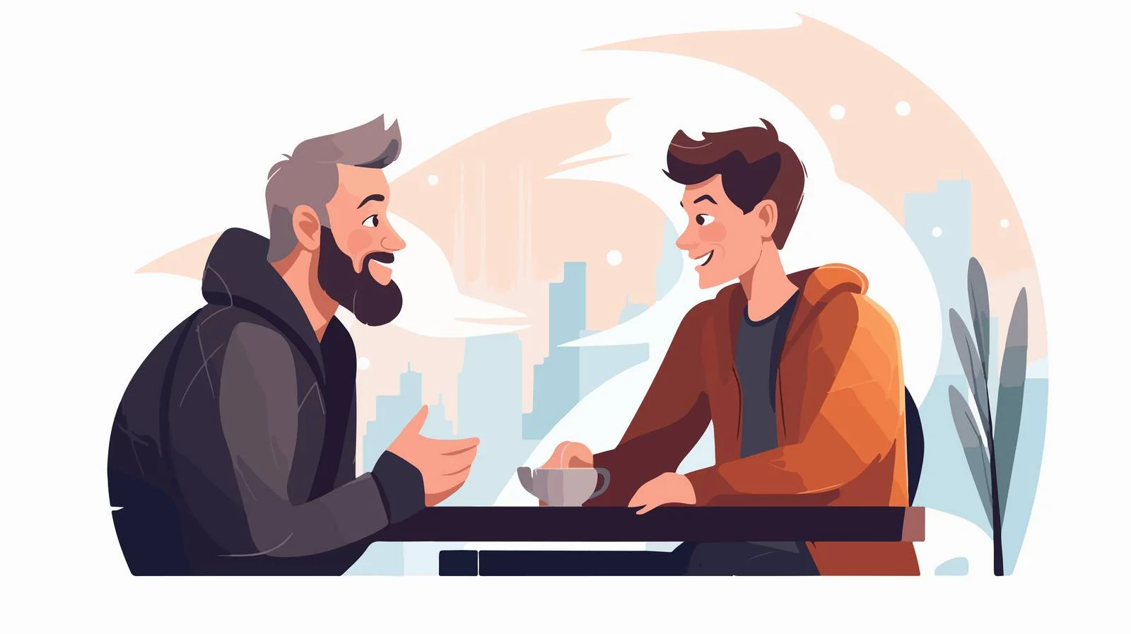 Father Providing Guidance to Teenage Son — free download from Dotvec