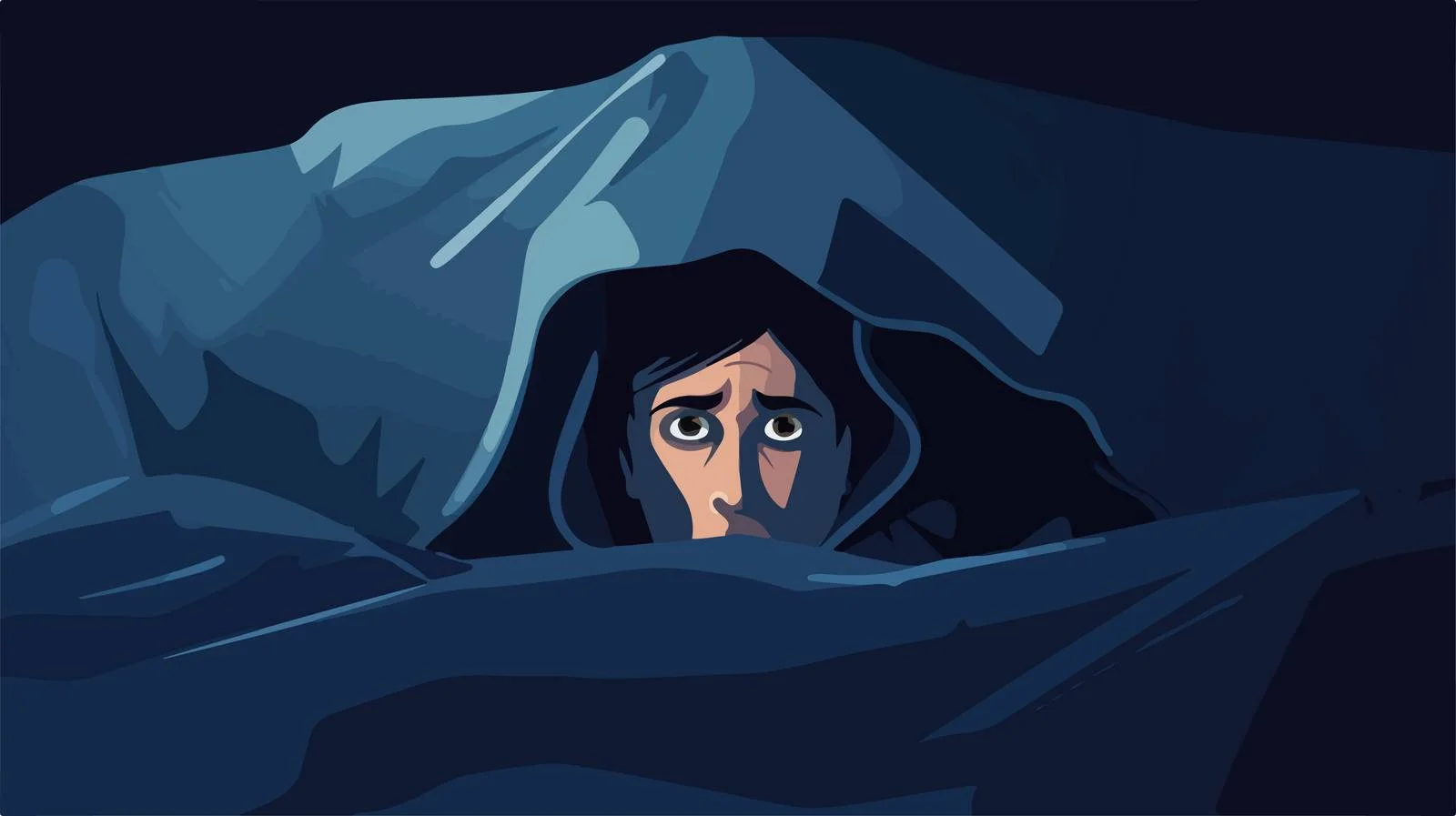 Intense Fear in Dark Nightmares: Person Under Terror — free download from Dotvec