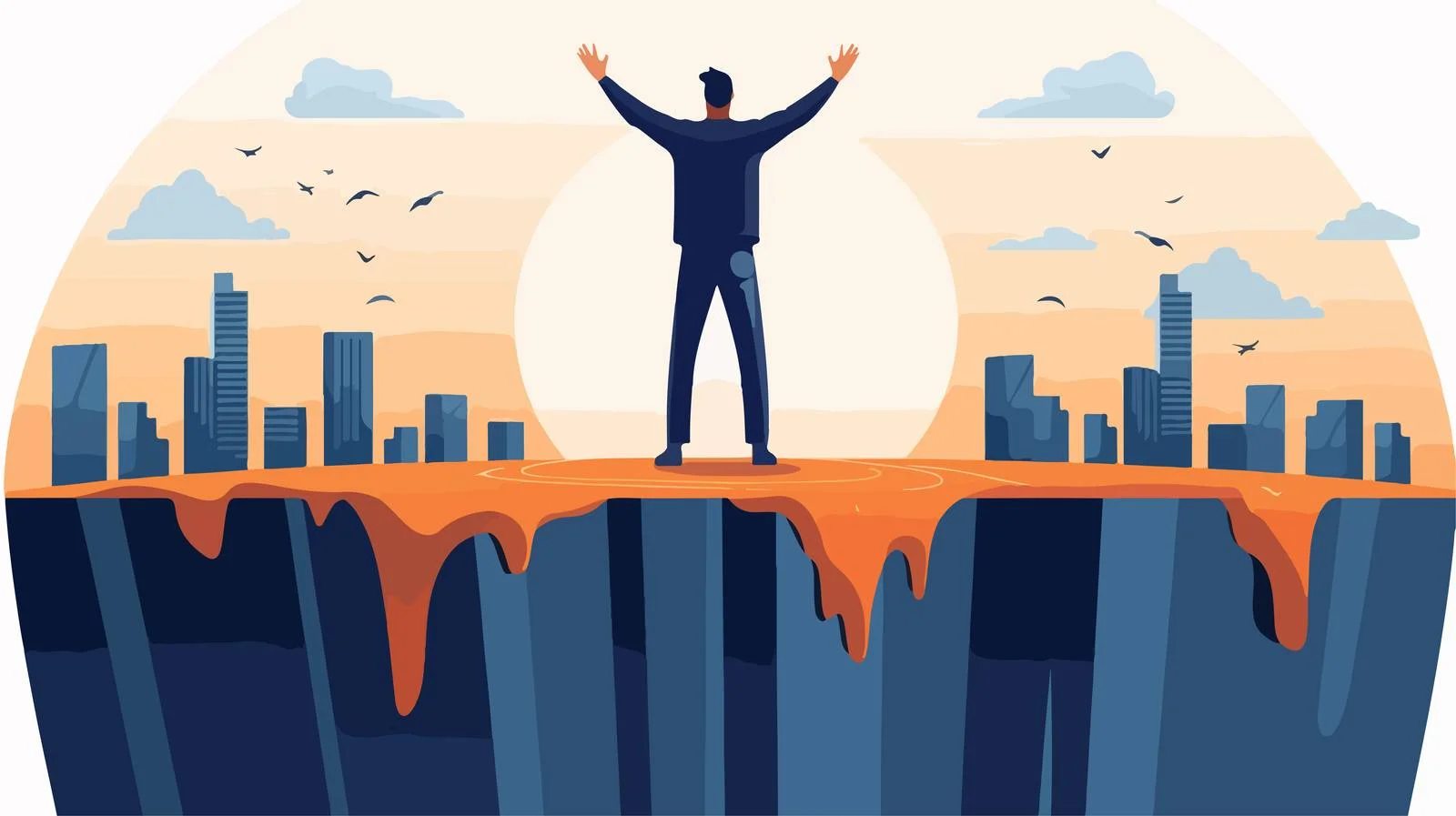 Overcoming fear of heights, person endangered — free download from Dotvec