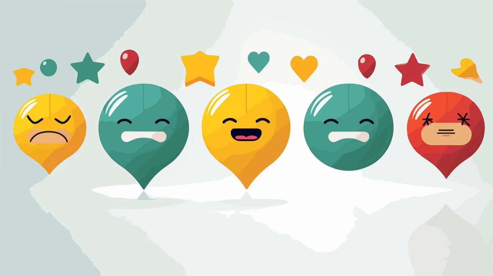 Emotional rating scale with expressive smiles — free download from Dotvec