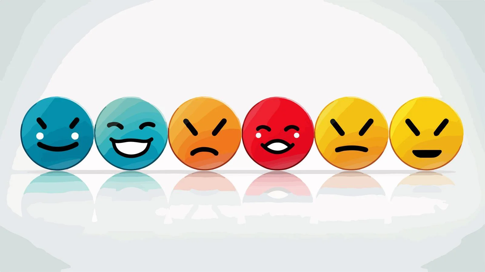 Customer Satisfaction Rating with Expressive Emoticons — free download from Dotvec