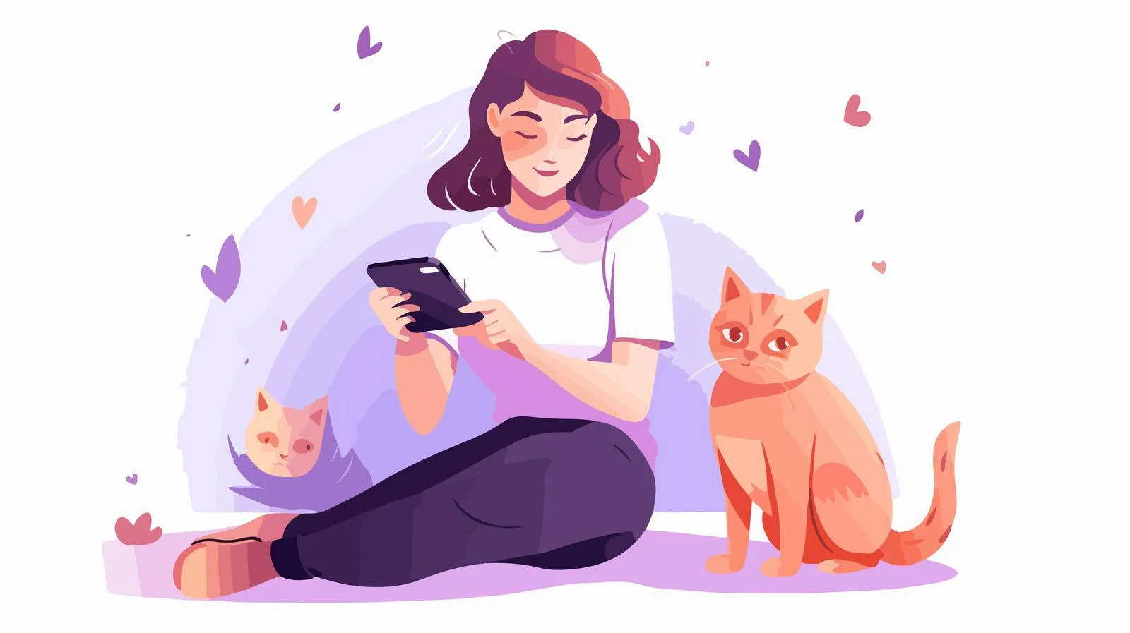 Pet enthusiast showing cat picture on social media — free download from Dotvec