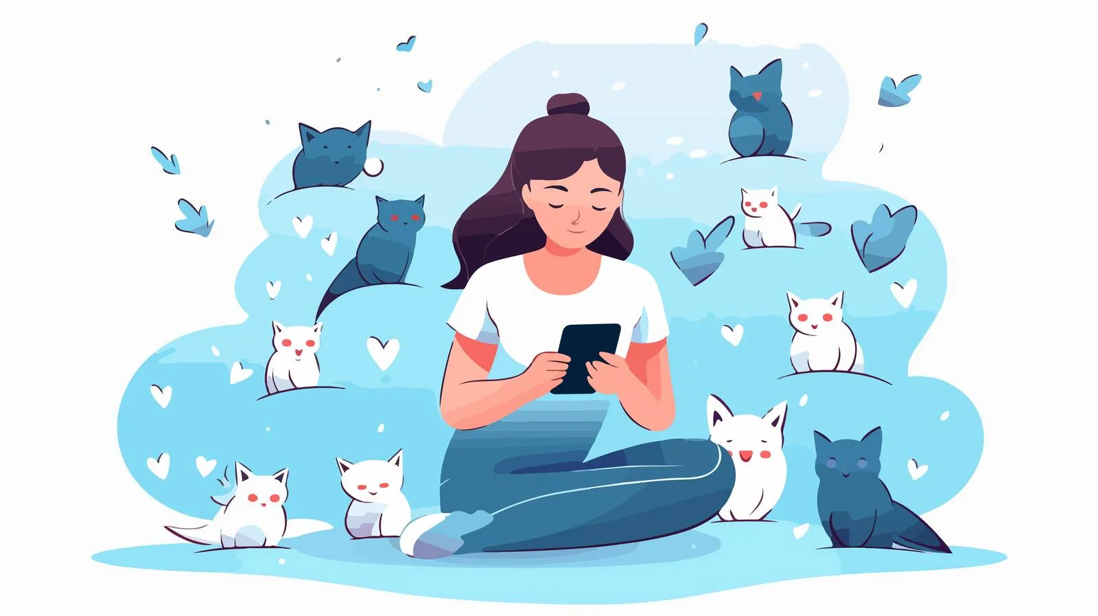 Animal enthusiast shares cat photo on social — free download from Dotvec