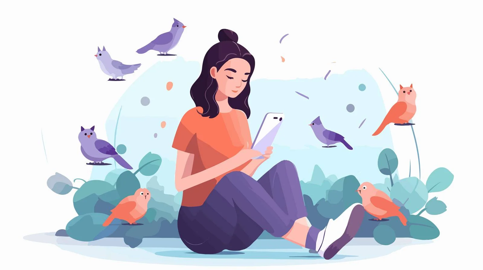 Animal enthusiast showing cat photo on social — free download from Dotvec