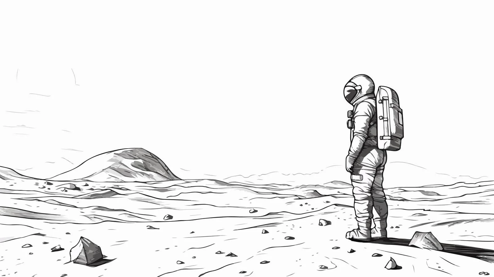 Female Spacefarer in Astronaut Outfit — free download from Dotvec