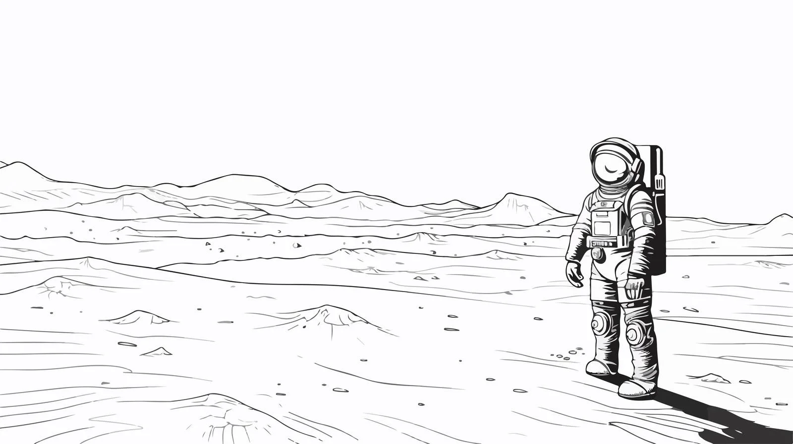 Female Astronaut in Space Suit Exploration — free download from Dotvec