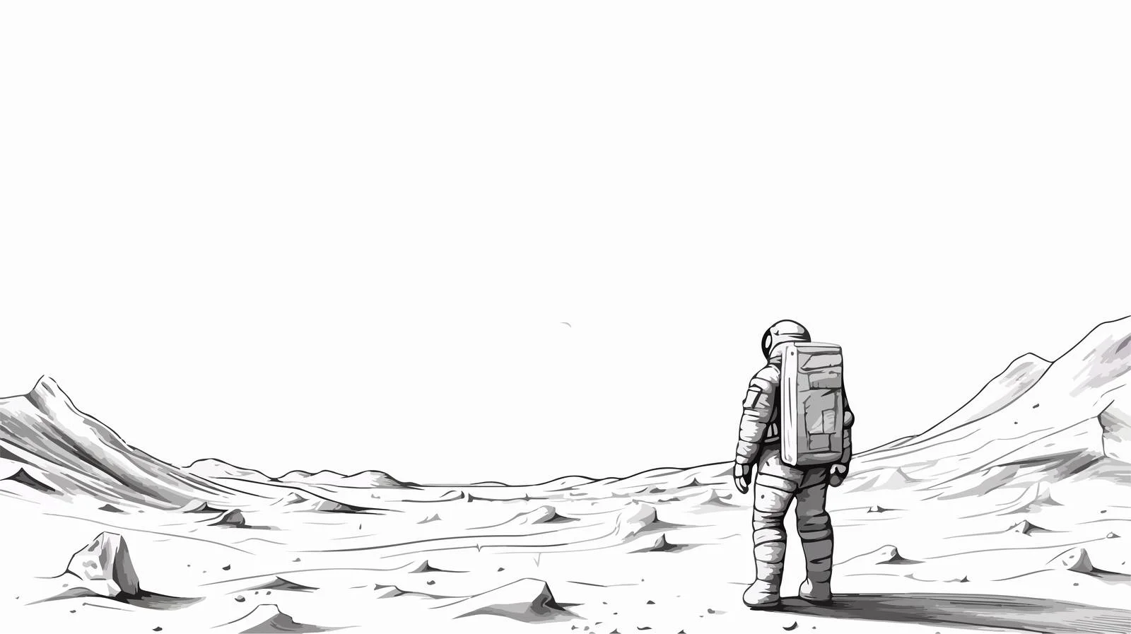 Female astronaut in space suit floating — free download from Dotvec